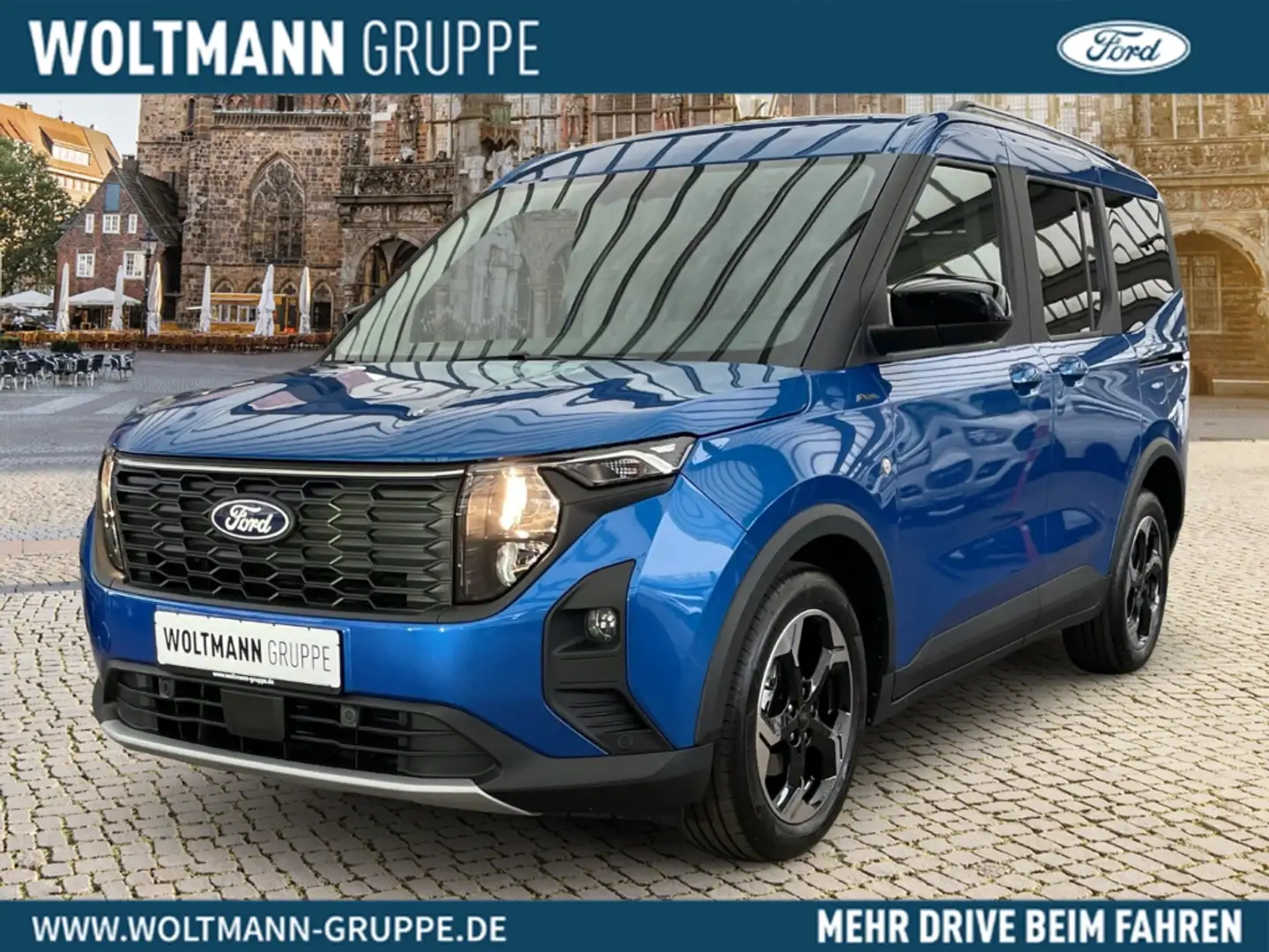 Ford Tourneo Courier Active 1.0 EB 125PS Navi ACC SHZ LenkradHZG Blau - 1