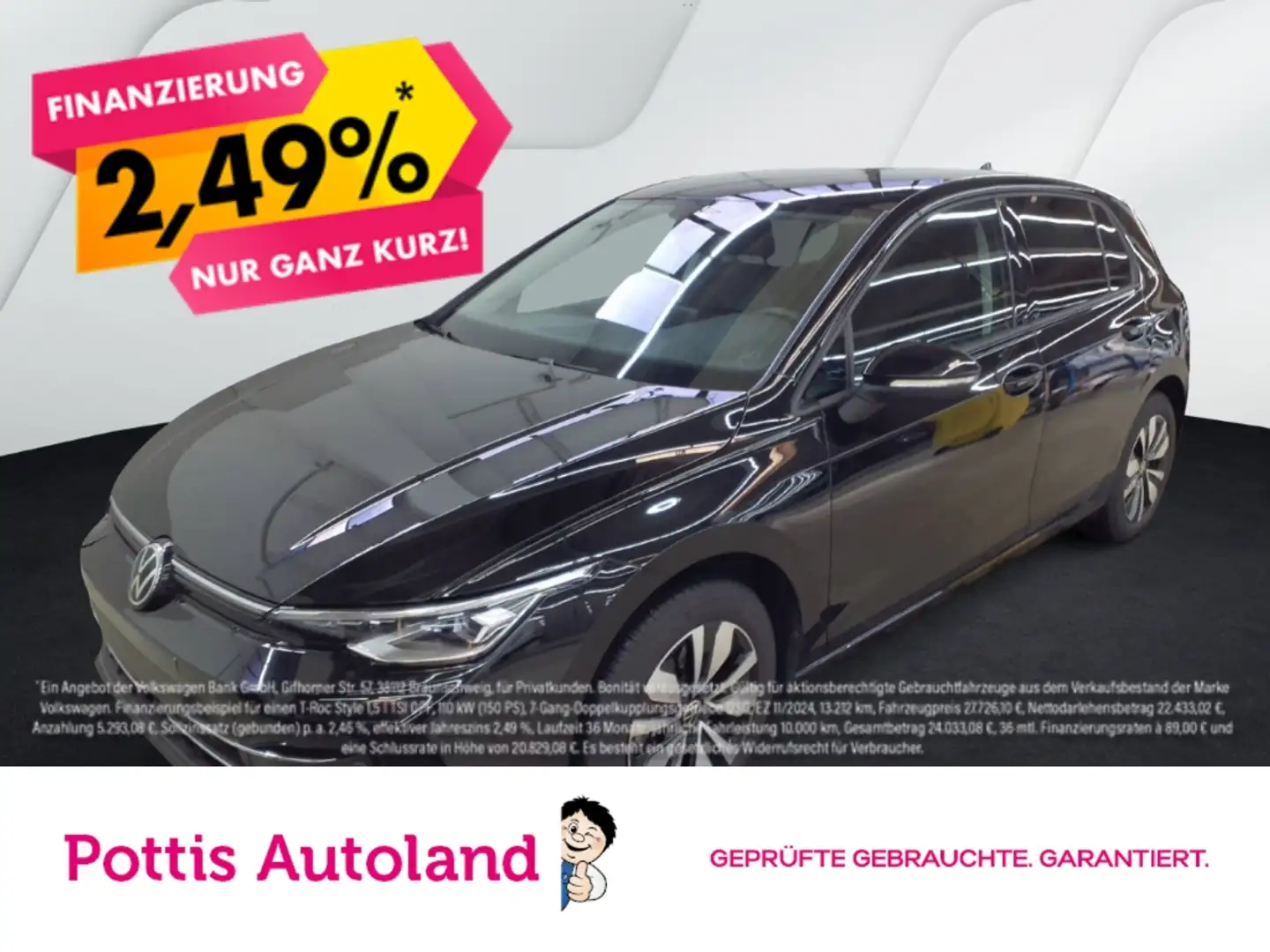 Volkswagen Golf 1.5 TSI GOAL AHK NAVI PDC SITZHZG Schwarz - 1
