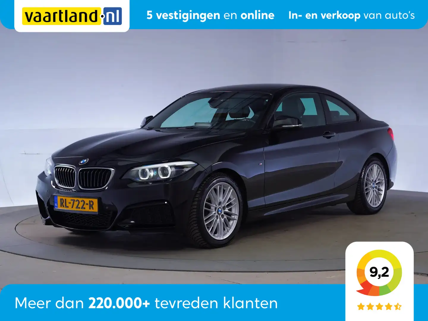 BMW 218 2-serie Coupe 218i M Sport Aut. [ Leder Navi prof. Zwart - 1