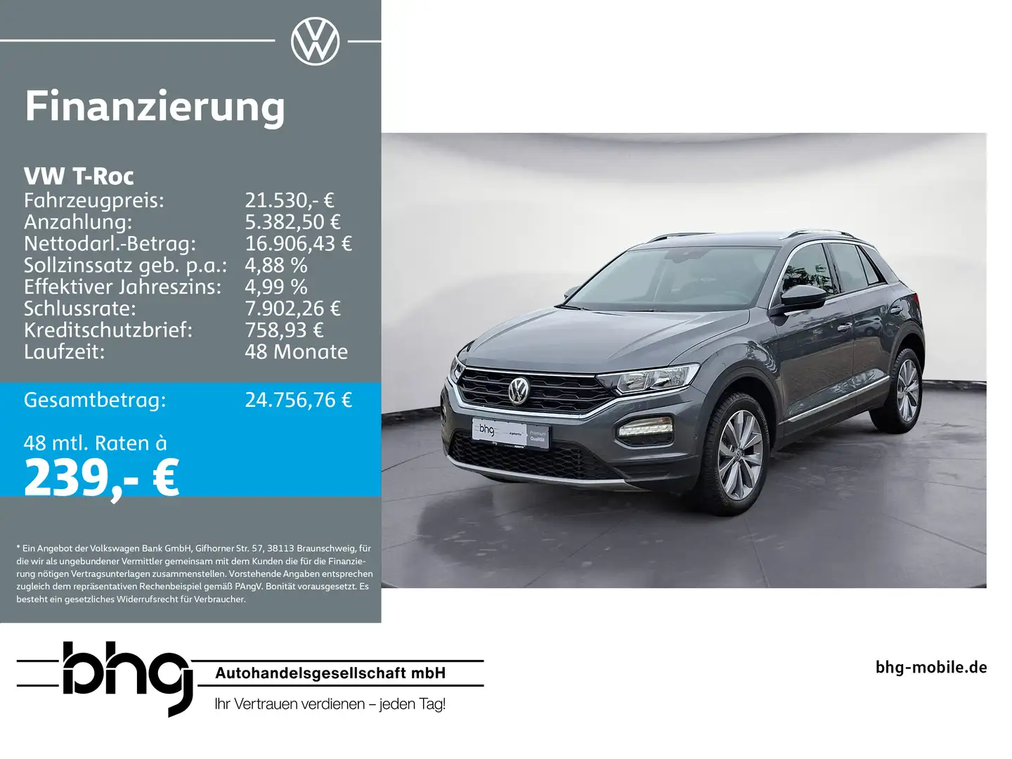 Volkswagen T-Roc 1.5 TSI ACT OPF Gris - 1