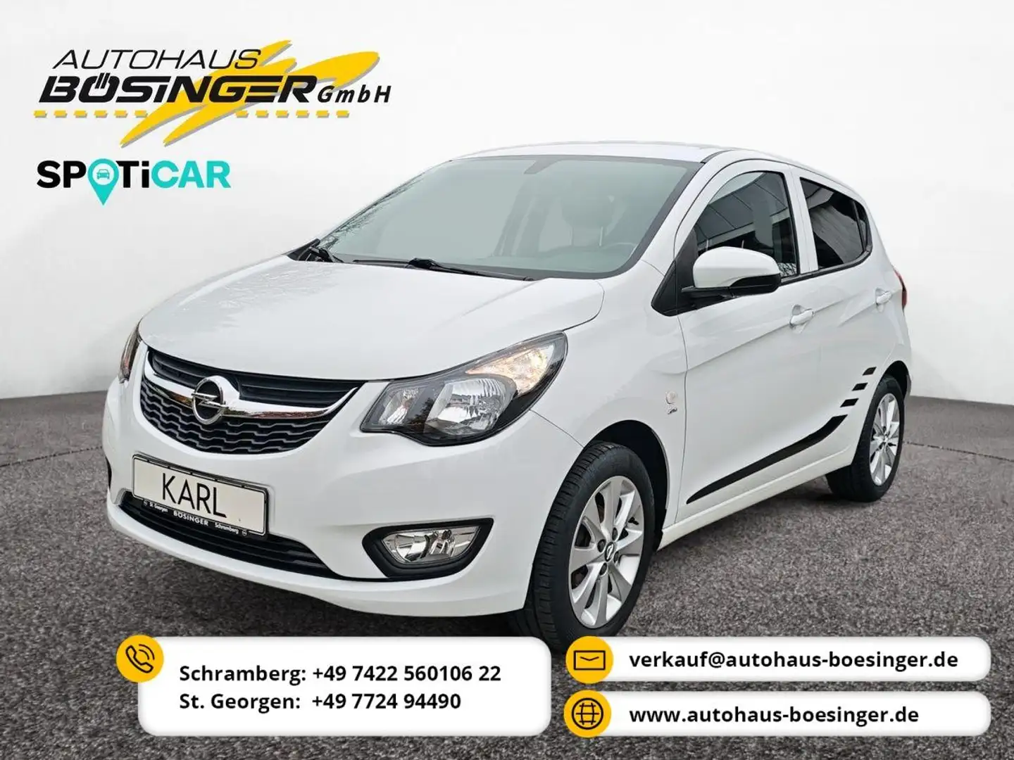 Opel Karl Active 1.0 SHZ-LHZ / PDC / 8-Fach / TOP Blanc - 1