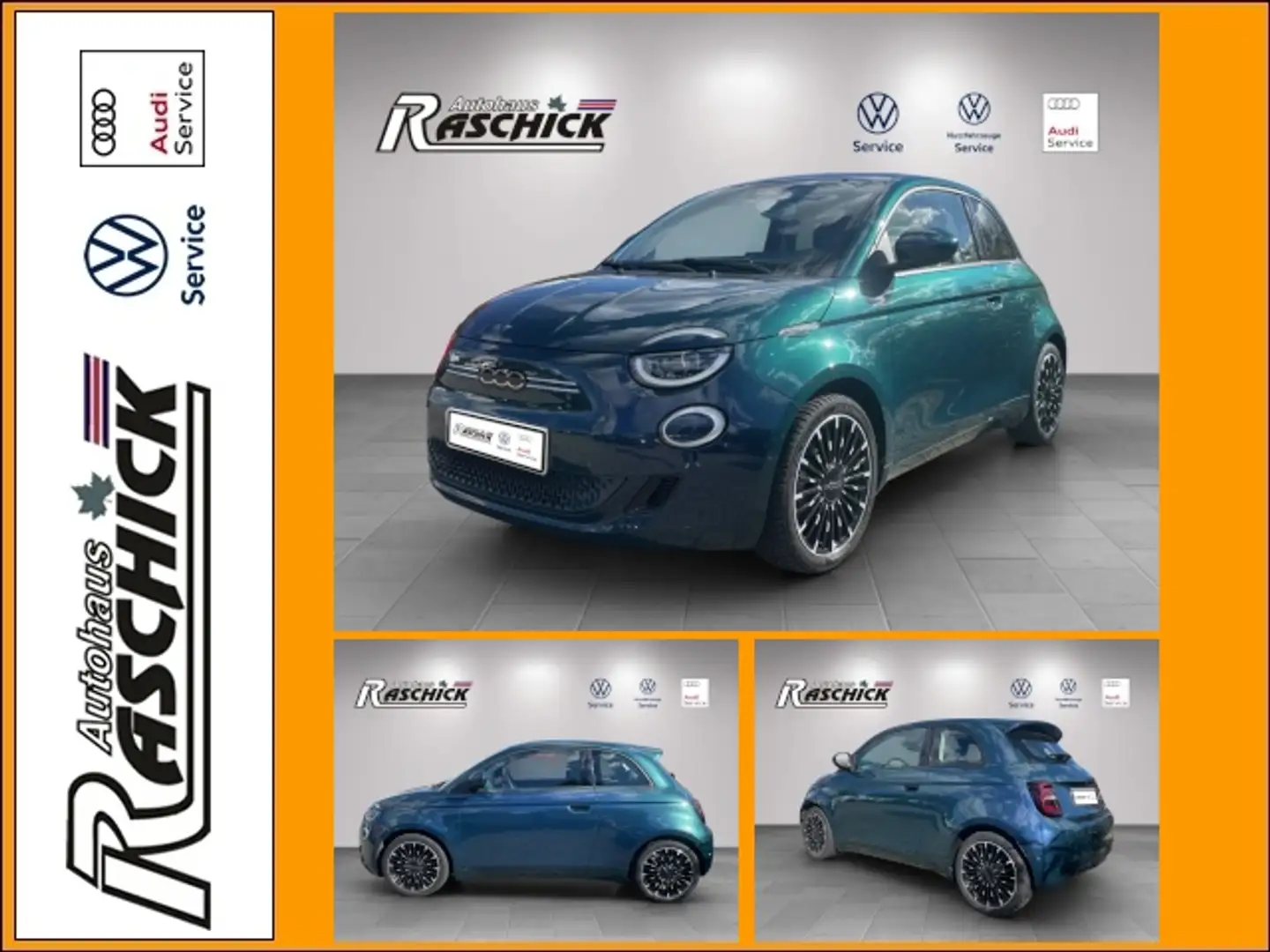 Fiat 500 E Icon Batterie 42 kWh Klima Navi Rückfahrkamera Vert - 1
