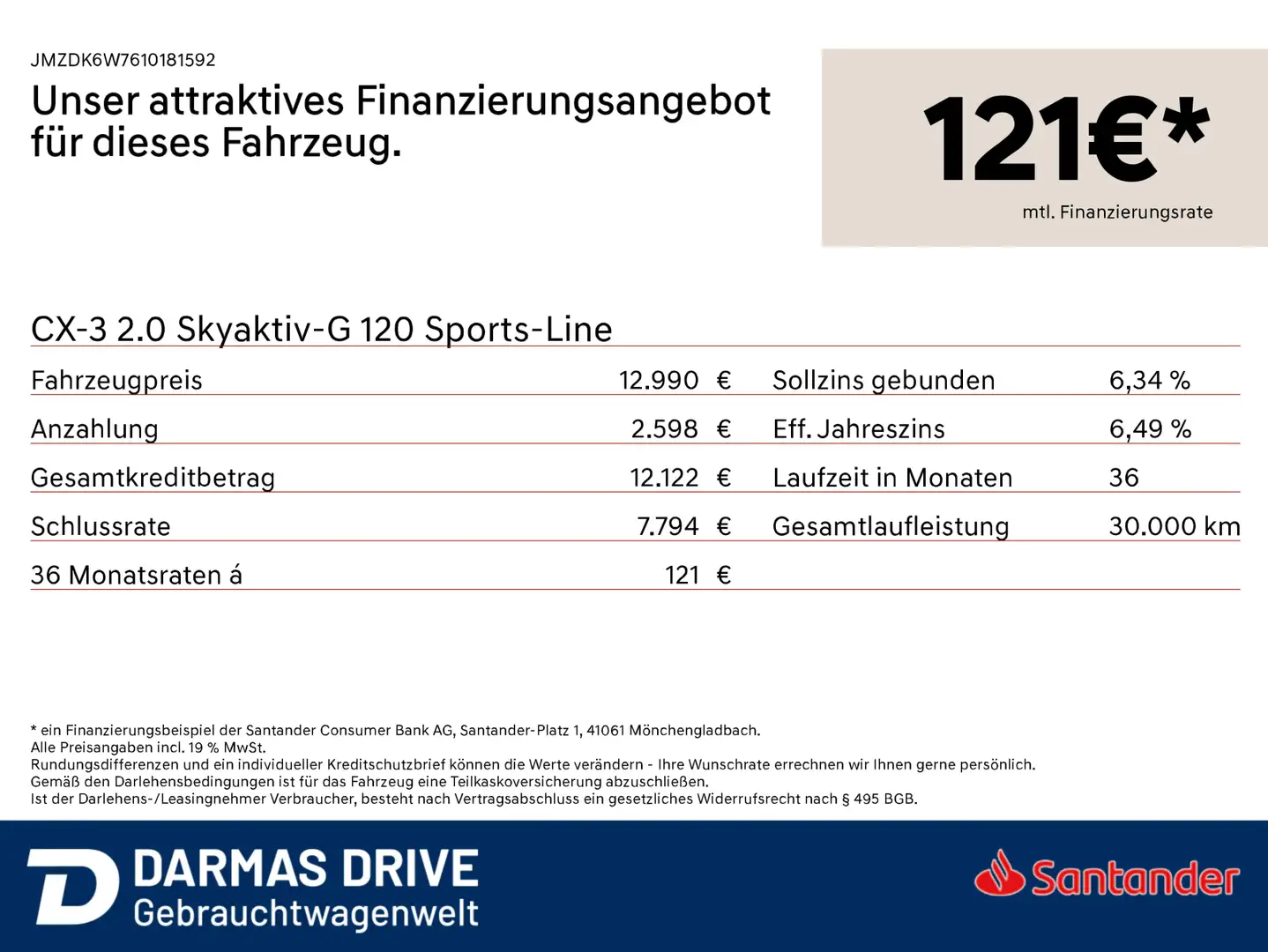 Mazda CX-3 CX-3 2.0 Skyaktiv-G 120 Sports-Line Negro - 2