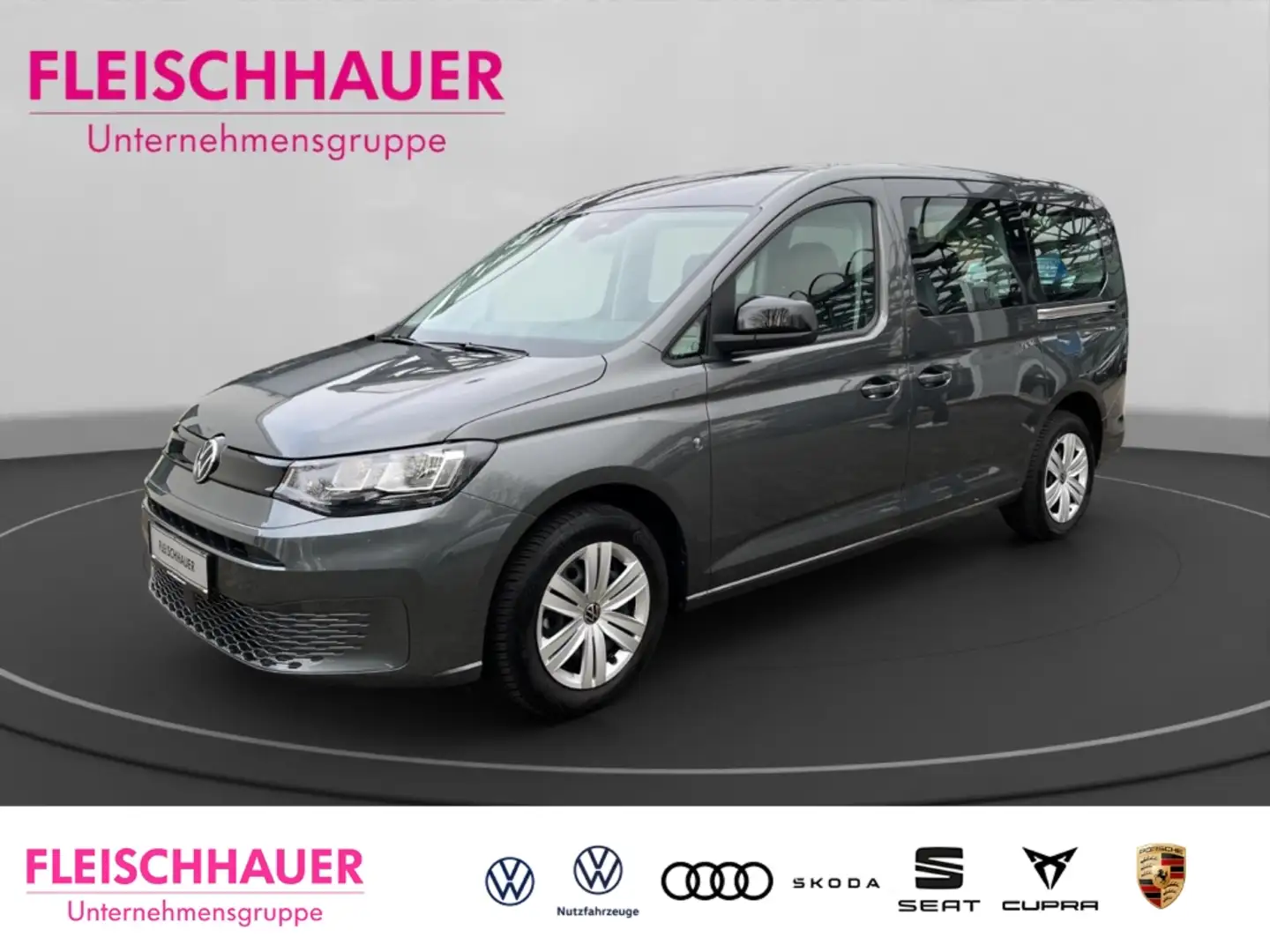 Volkswagen Caddy 2.0 TDI DSG 7-Sitzer 2-Zonen-Klimaautom DAB SHZ Sp Grau - 1