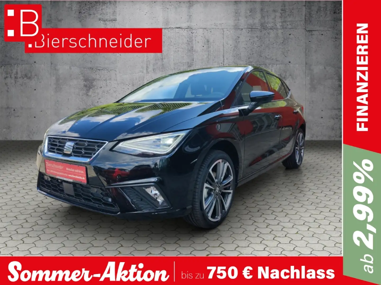 SEAT Ibiza 1.0 TSI FR Anniversary Edition NAVI LED APP-CONNEC Noir - 1