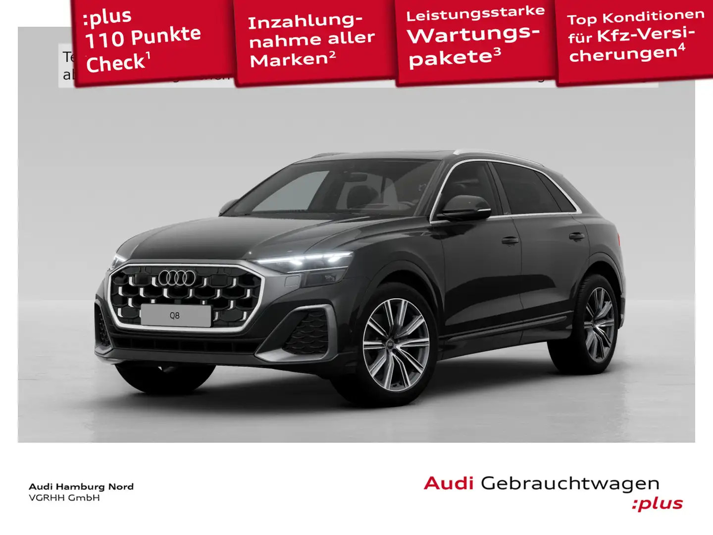 Audi Q8 50 TDI quat. S line AHK Pano HDMatrix HeadUp Schwarz - 1