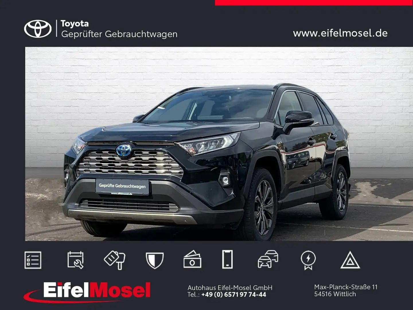 Toyota RAV 4 RAV4 2.5 Hybrid 4x4  *SOFORT* /FLA/ACC/SHZ/LED Siyah - 1