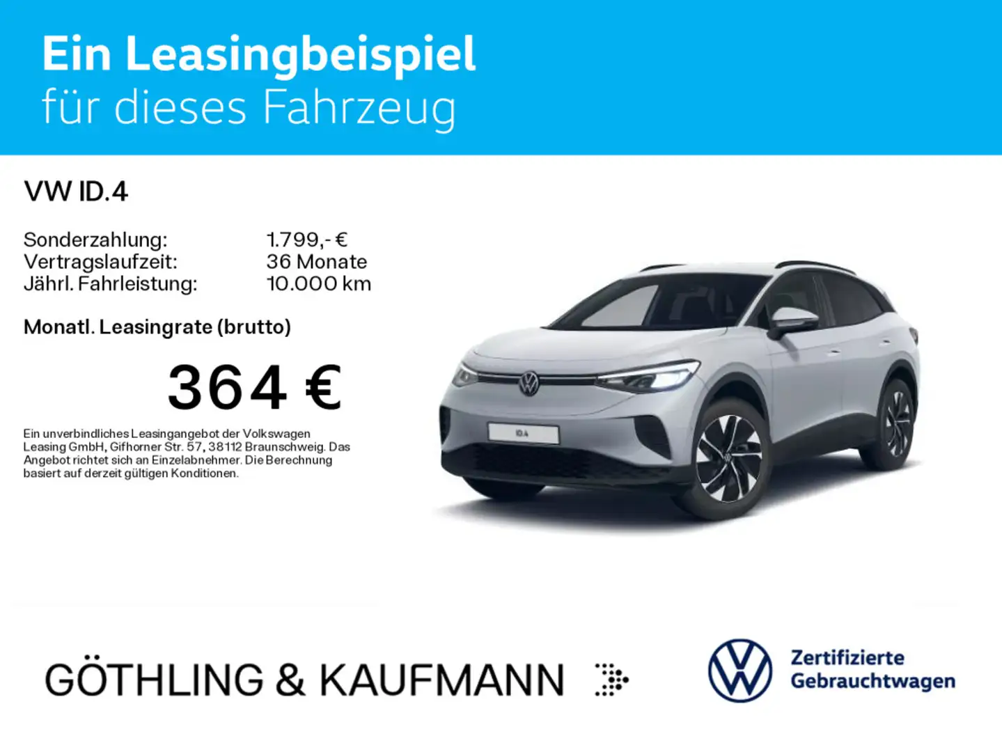 Volkswagen ID.4 Pro *Navi*Wärmepumpe*KAM*19Zoll*Assist* Silber - 2