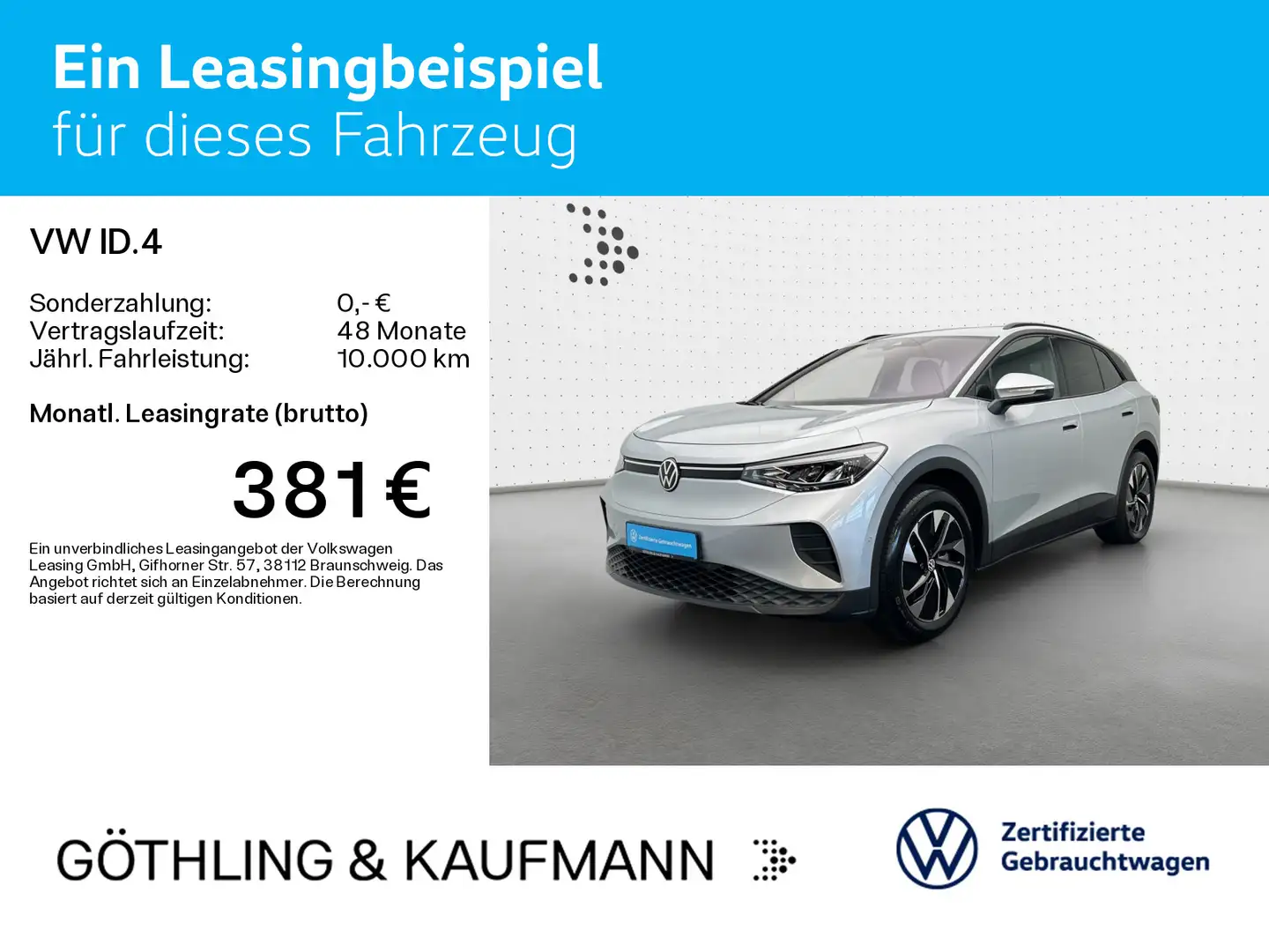 Volkswagen ID.4 Pro *Navi*Wärmepumpe*KAM*19Zoll*Assist* Argent - 2