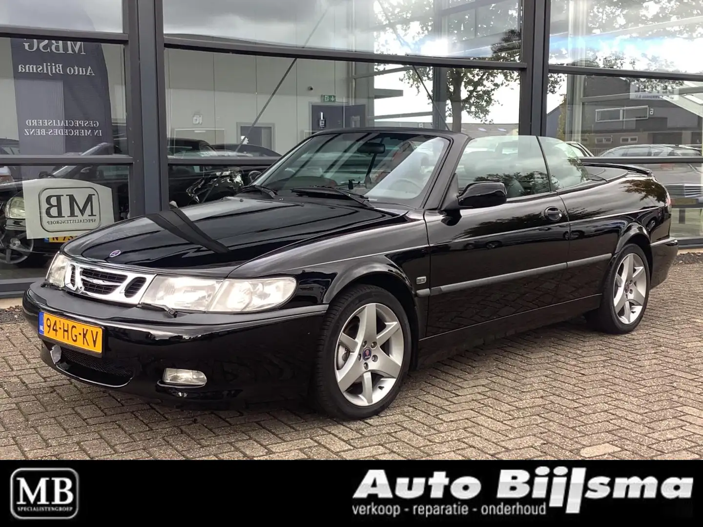Saab 9-3 Cabrio 2.0 Turbo Aero, leer, airco, zeer net Noir - 1