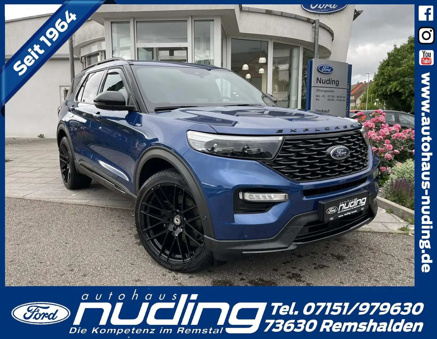 Ford Explorer 3.0 EcoBoost Plug-in-Hybrid Aut. 4x4 ST-Line Kék - 1