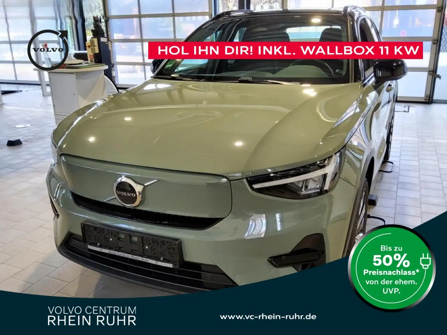 Volvo XC40 PURE ELECTRIC CORE AHK+STANDHZ+KAMERA+MET+ Grün - 1