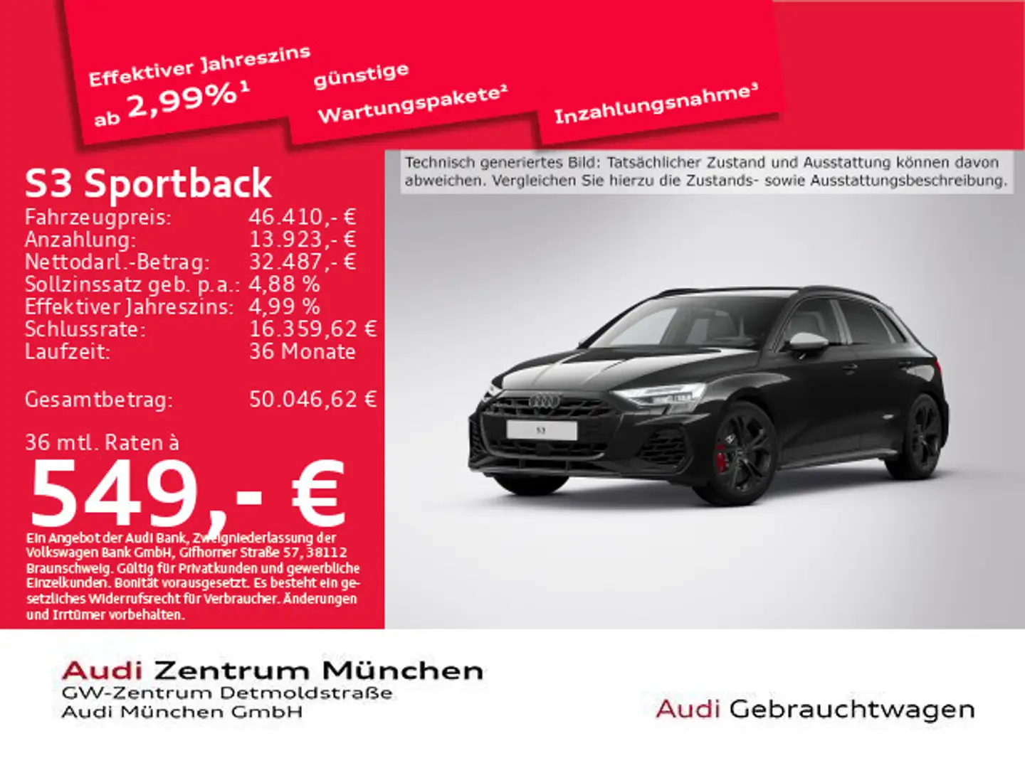 Audi S3 TFSI 245(333) kW(PS) S tronic Schwarz - 1