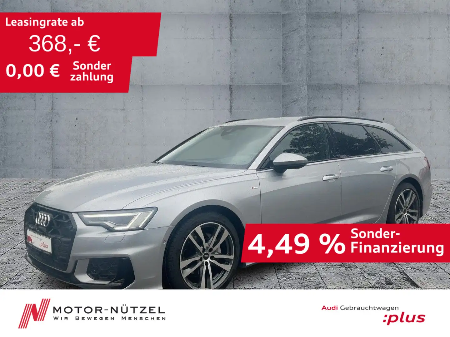 Audi A6 40 TDI S-TR S-LINE MATRIX+NAVI+HuD+360° Argento - 1