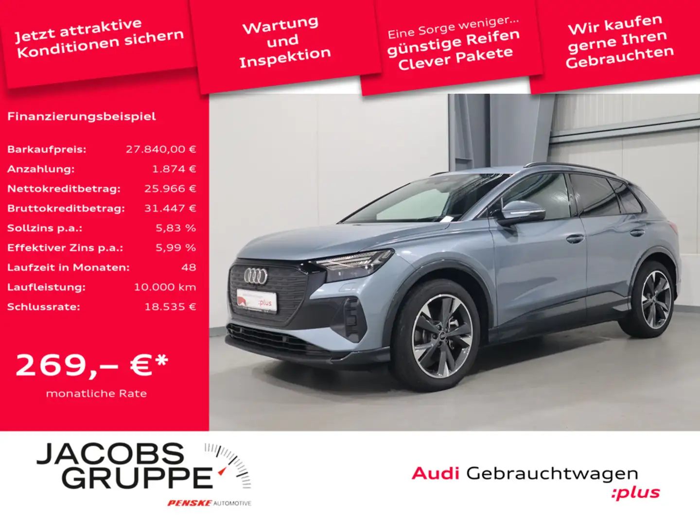 Audi Q4 e-tron Blauw - 1