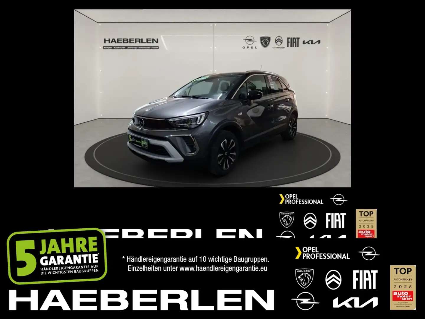 Opel Crossland 1.2 Turbo Elegance SHZ LHZ Klimaauto Gris - 1