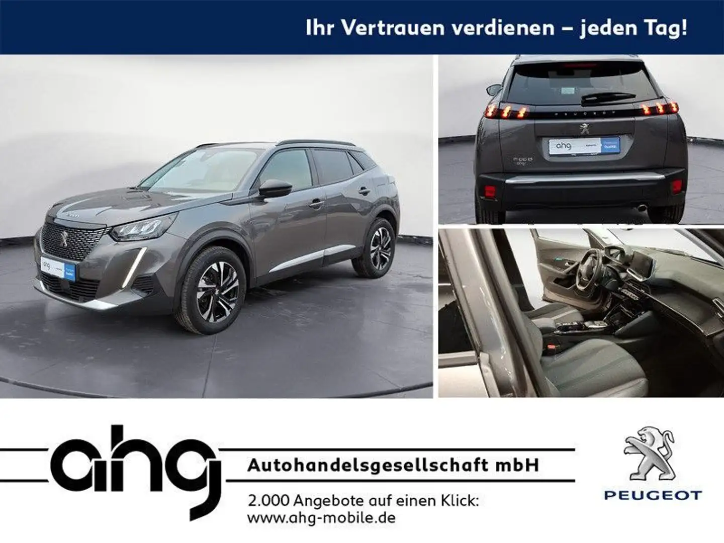 Peugeot 2008 BlueHDi 130 EAT8 Allure Pack Navi LED Schei Grau - 1