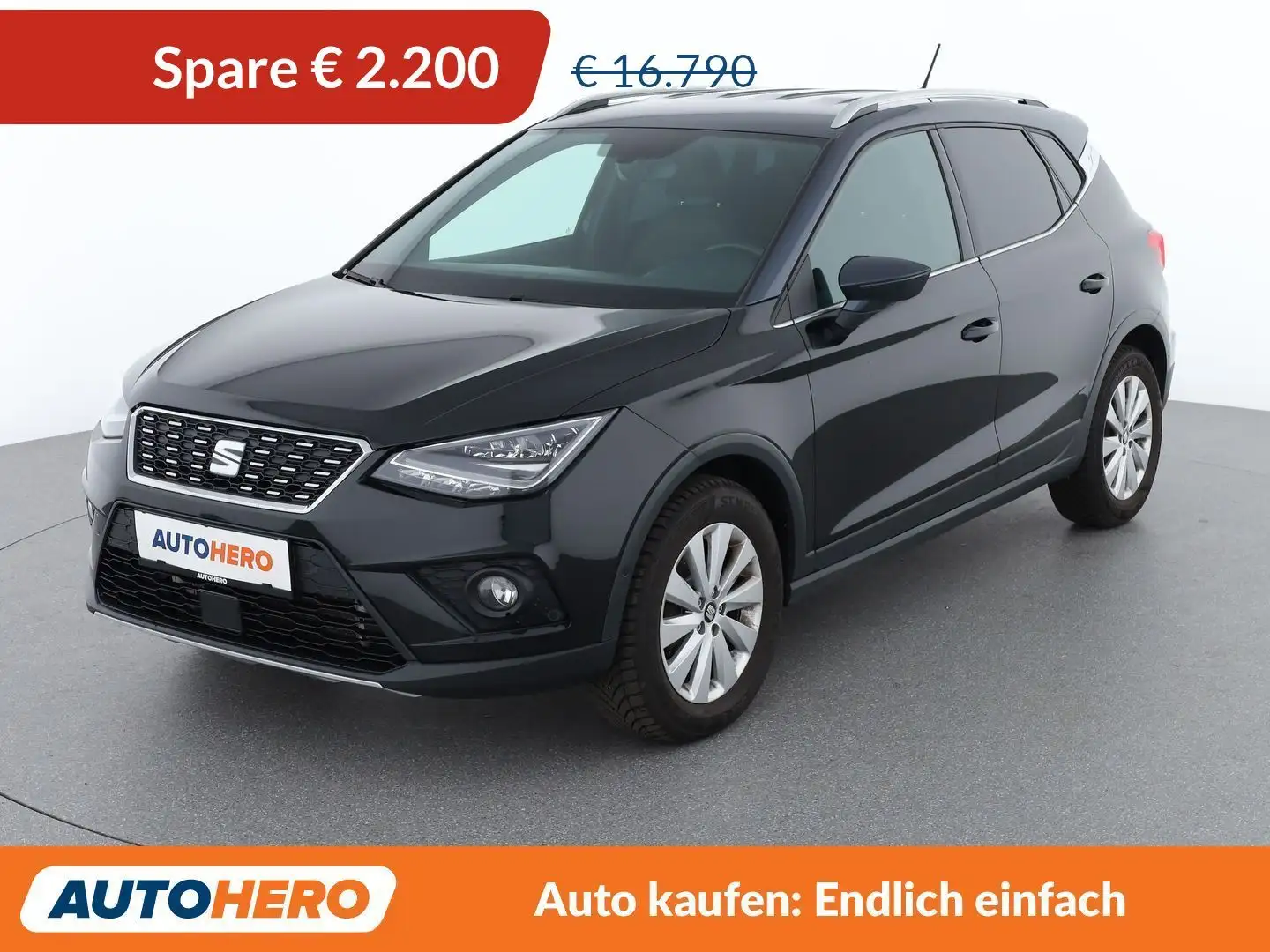 SEAT Arona 1.0 TSI Xcellence Aut. *LED*ACC*CAM*BEATSAUDIO* Schwarz - 1