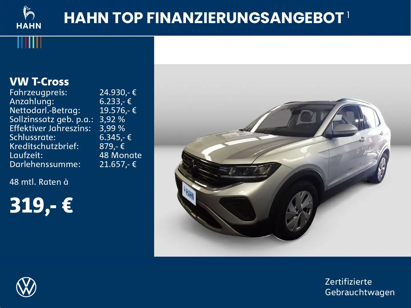 Volkswagen T-Cross 1.0 TSI DSG Life ACC LED Navi Sitzh Zilver - 2