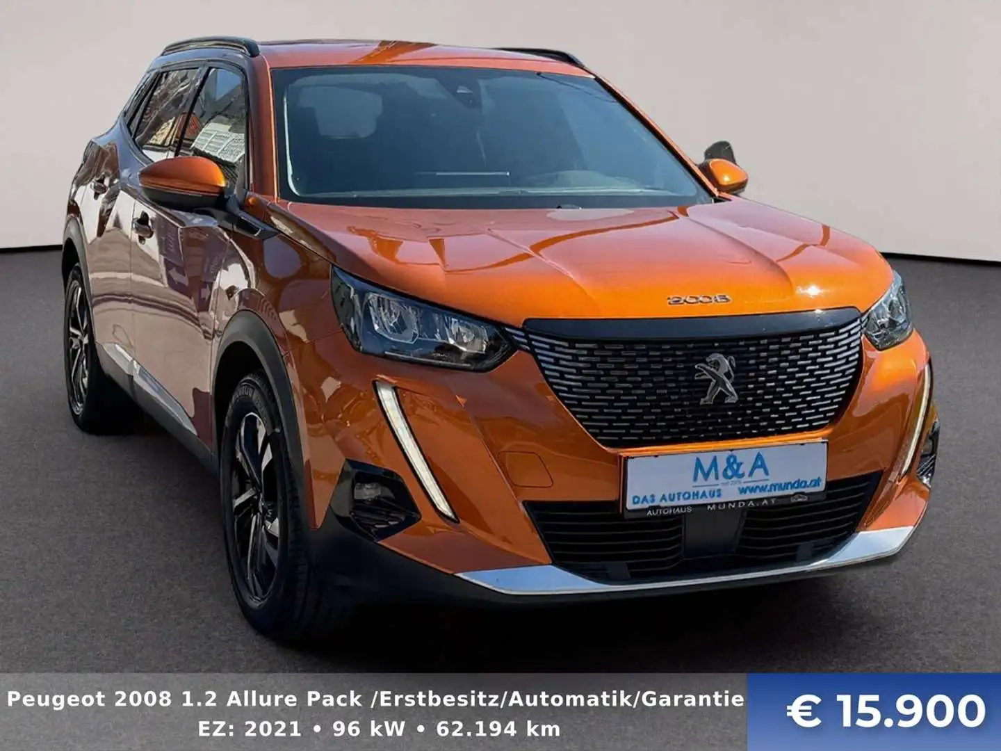 Peugeot 2008 1.2 Allure Pack /Erstbesitz/Automatik/Garantie Orange - 2