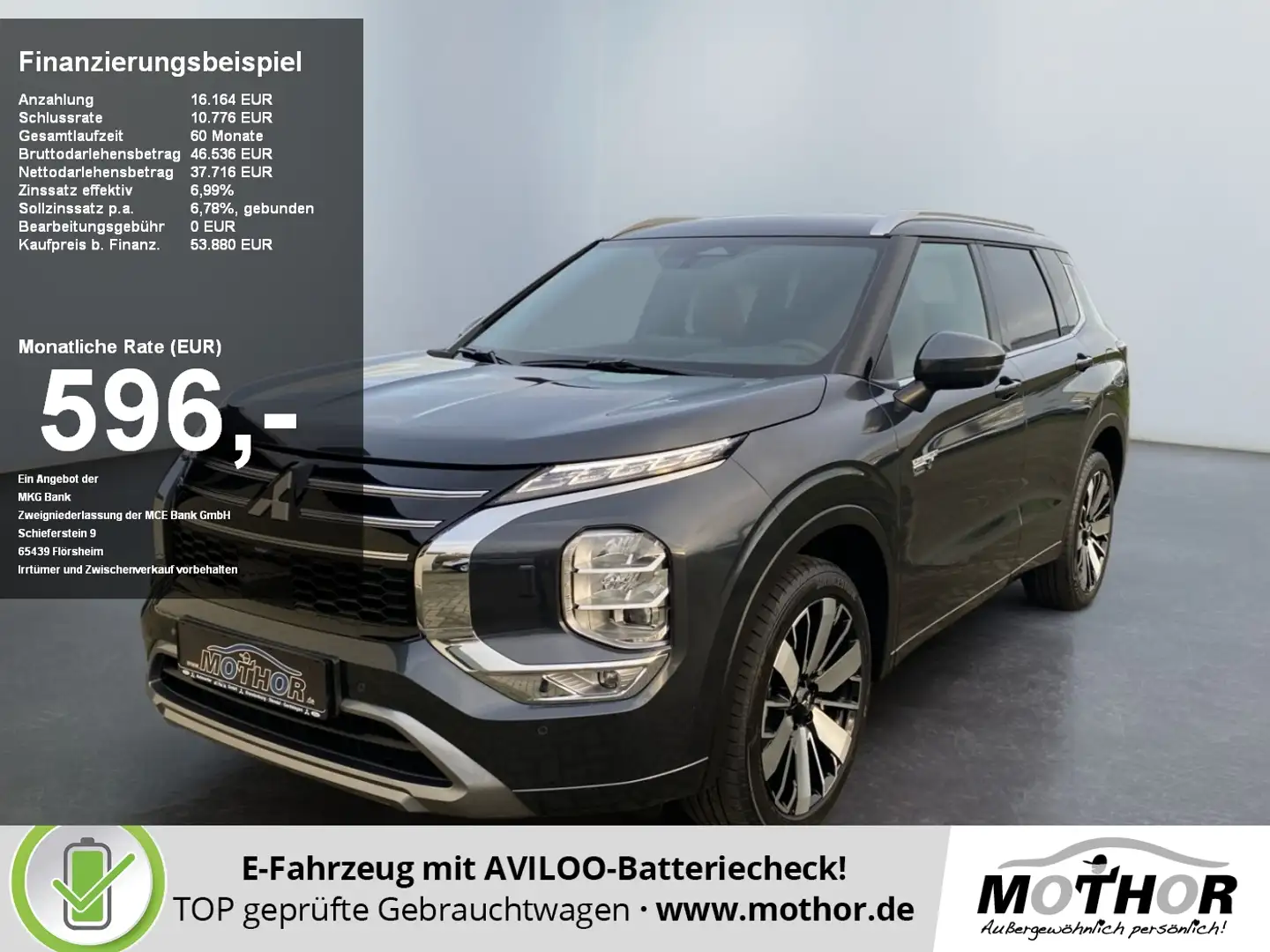 Mitsubishi Outlander Top mit Luxury 2.4 PHEV ACC NAVI PDC Gris - 1