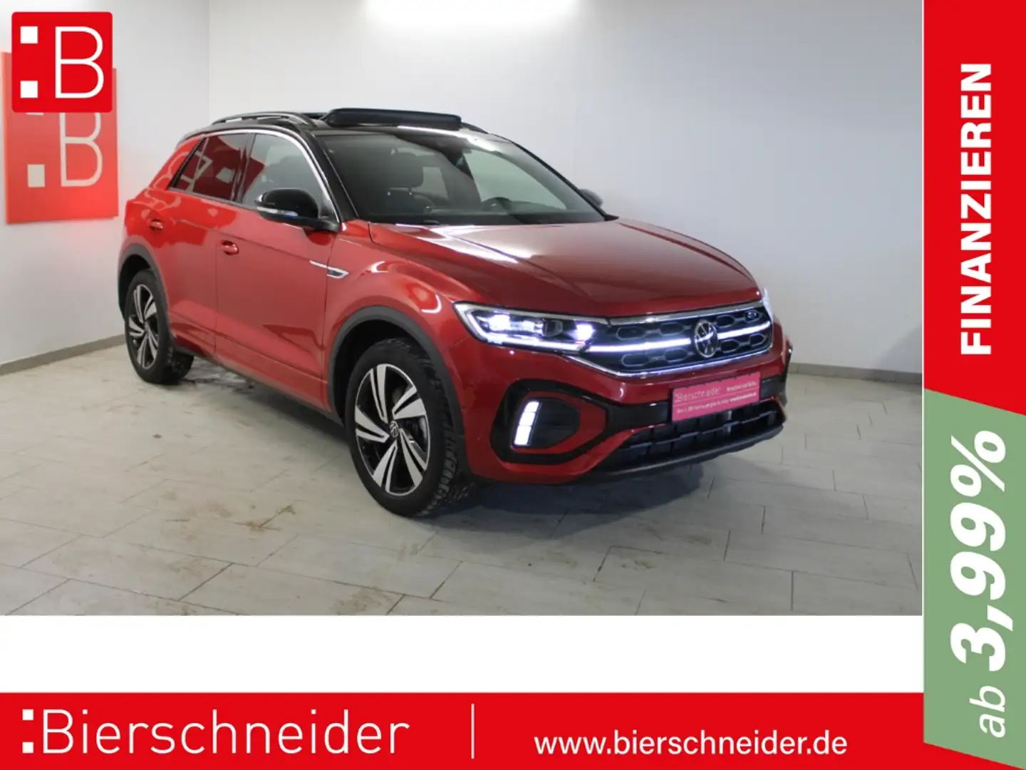 Volkswagen T-Roc 2.0 TSI DSG 4Mo. 2x R-Line 18 AHK PANO Rot - 1