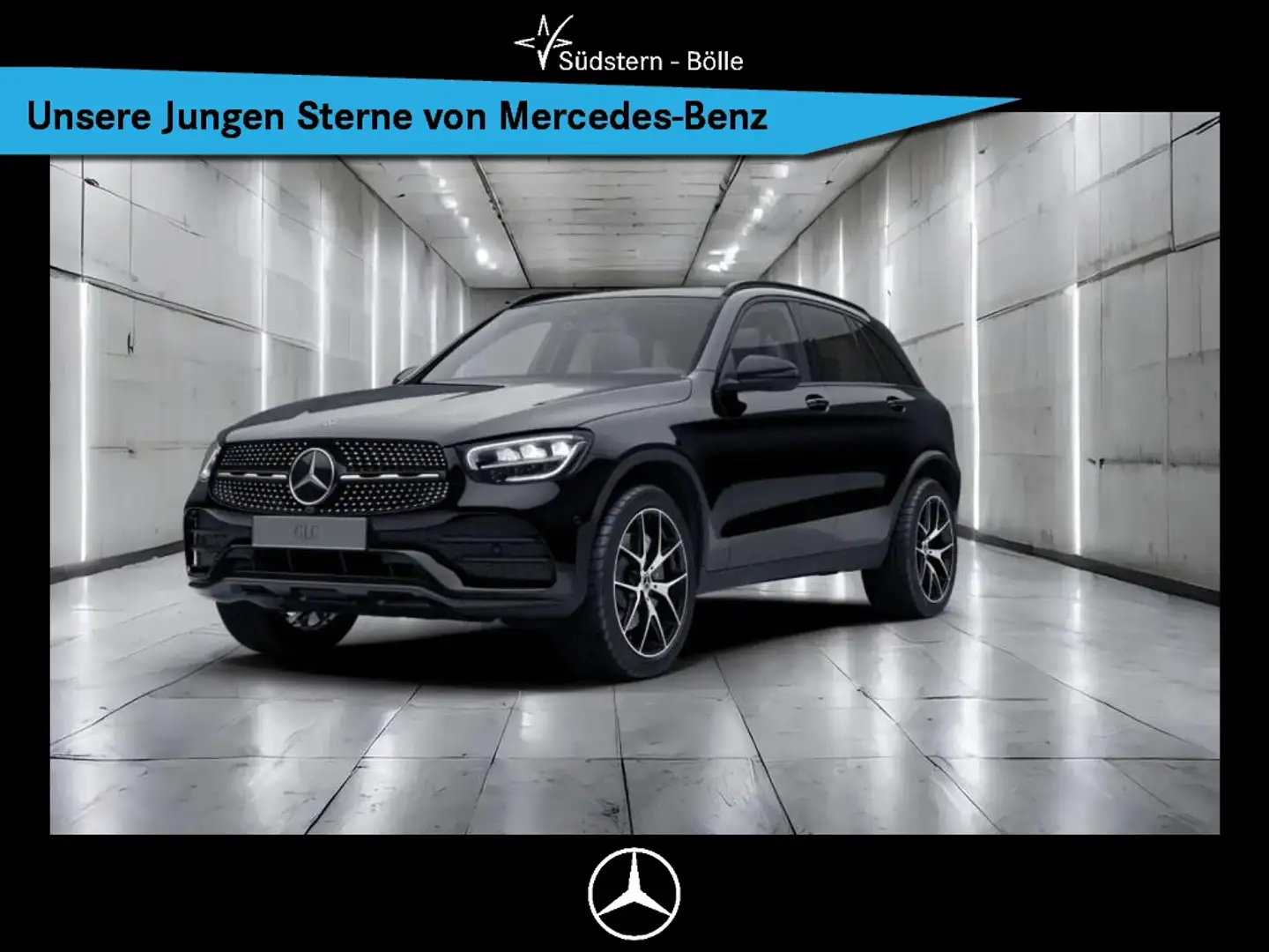 Mercedes-Benz GLC 300 de 4M AMG+DISTR+PANO+AHK+WIDESCR.+360°- Schwarz - 1
