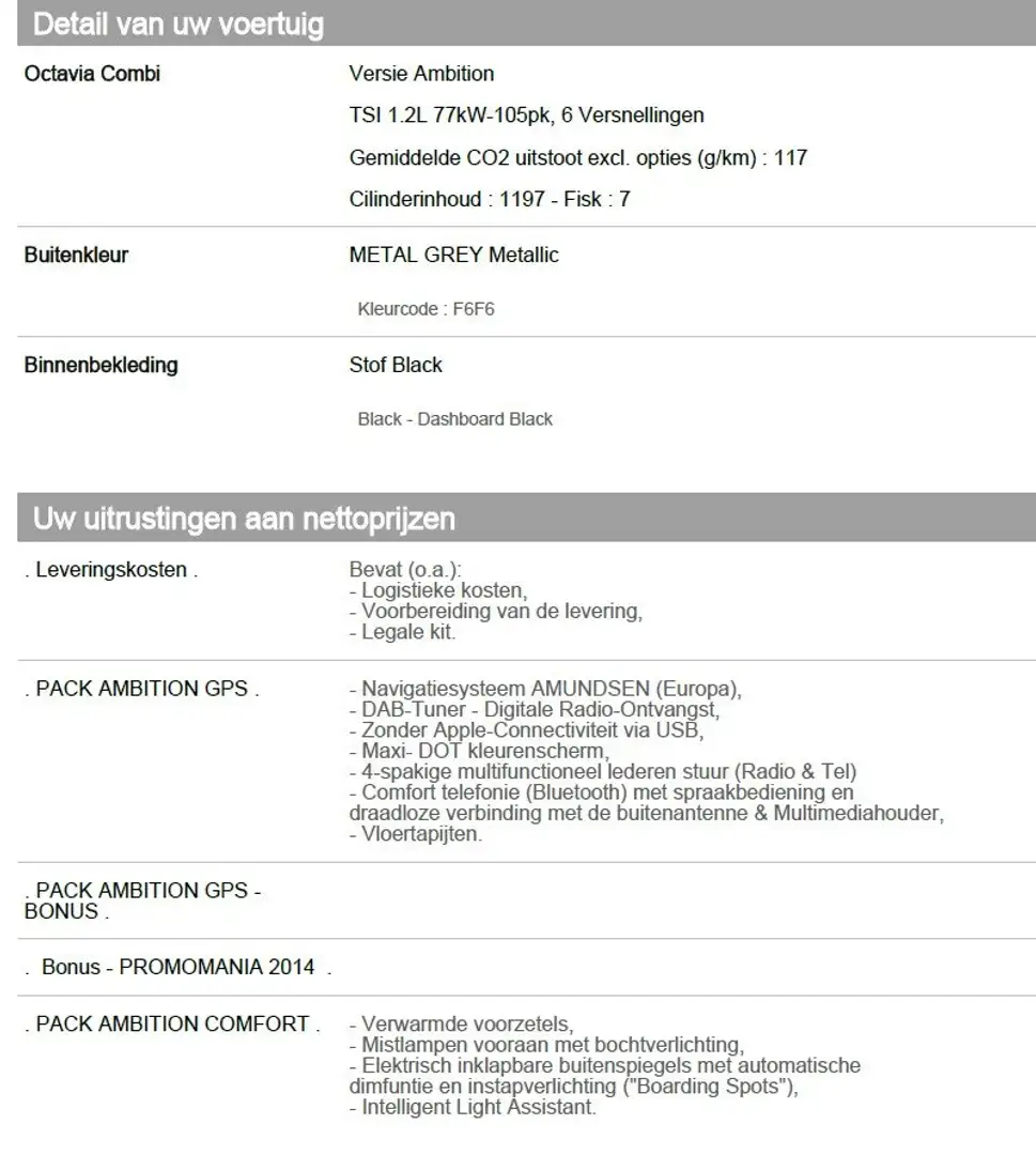 Skoda Octavia Octavia Combi 1.2 TSI Green tec Ambition Grijs - 1