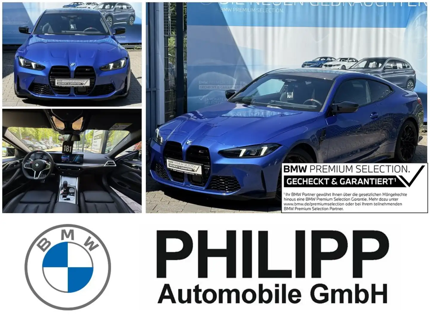 BMW M4 Coupé xDrive FACELIFT h&k Kein Mietwagen DAB Blau - 1