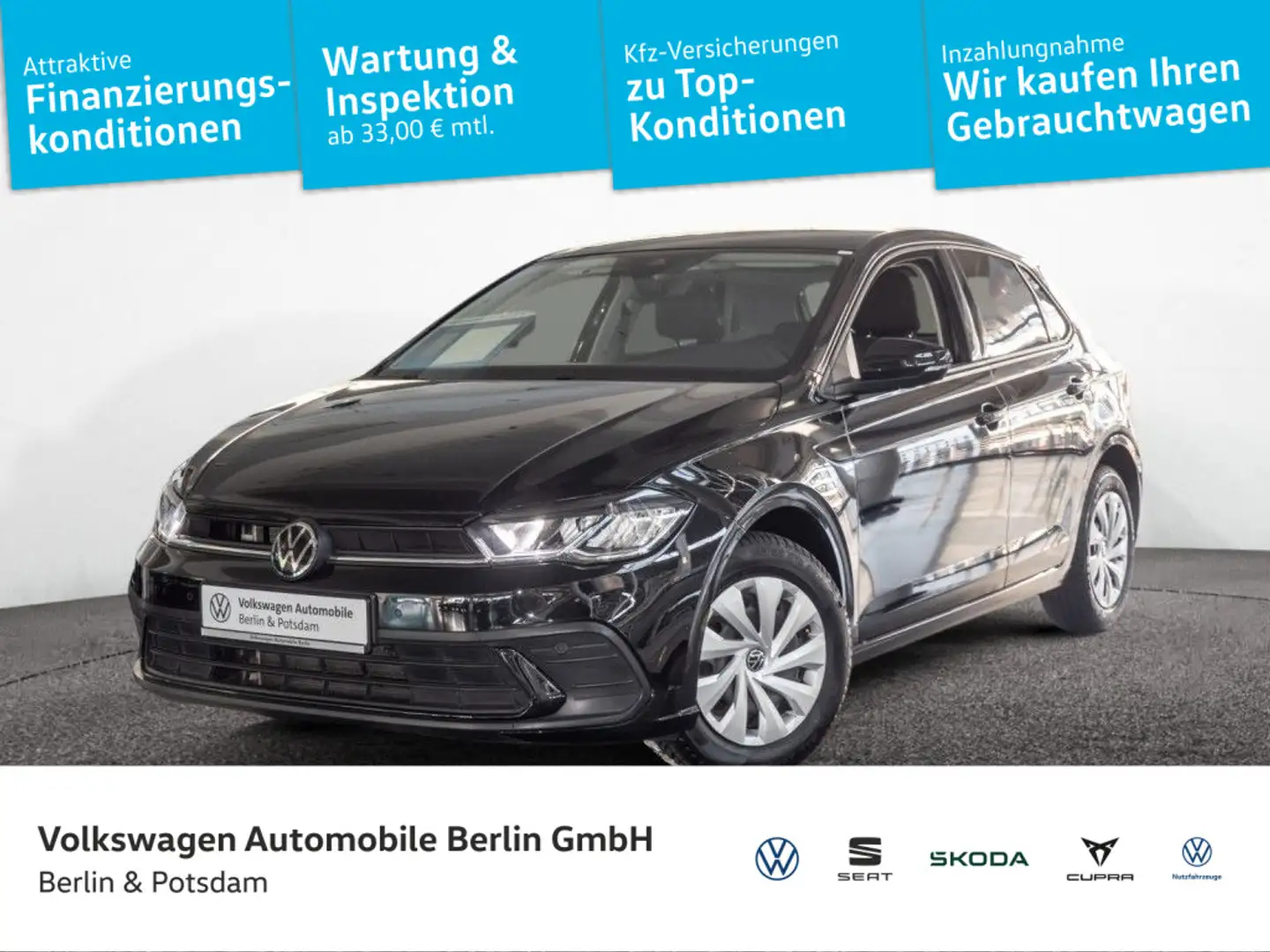 Volkswagen Polo 1.0 TSI DSG Life LED Navi Sitzhzg. APP PDC Noir - 1