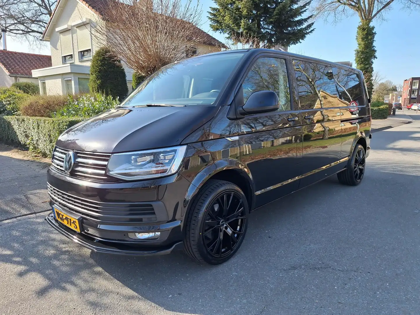 Volkswagen Transporter Caravelle 2.0 TDI LANG DC|150 PK|DSG|LED|LEDEREN B Negro - 1