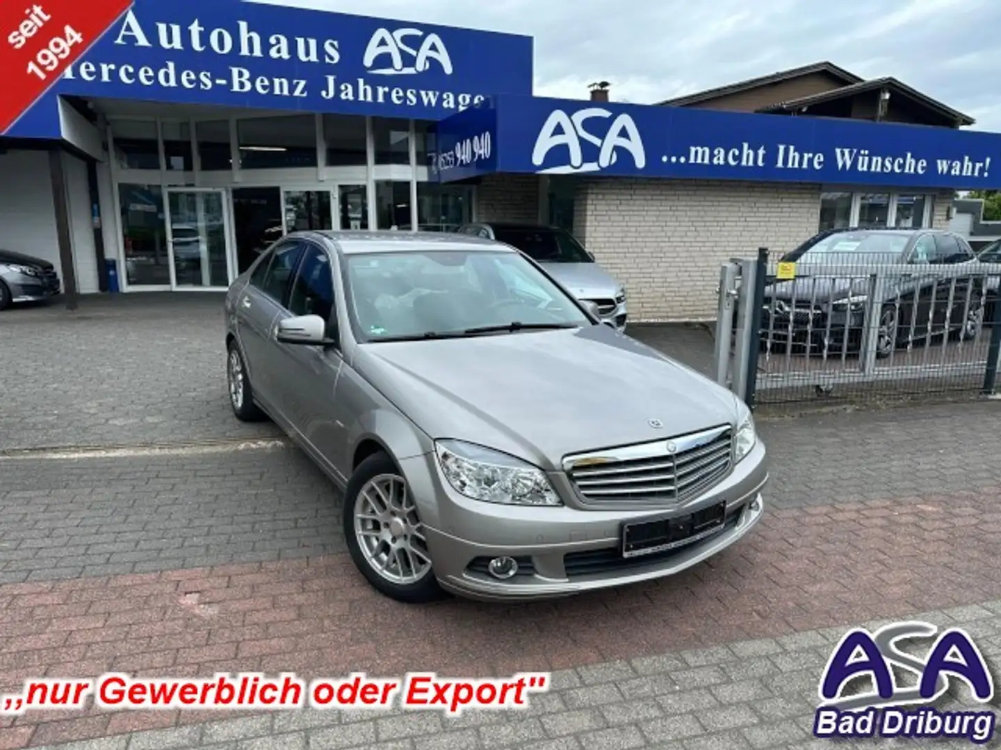 Mercedes-Benz C 180 K+Elegance+8xAlu+AHK+nur fürGewerbe/ Export Klima Серебристый - 1