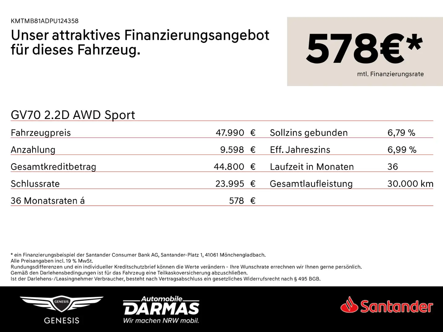 Genesis GV70 GV70 2.2D AWD Sport Silber - 2
