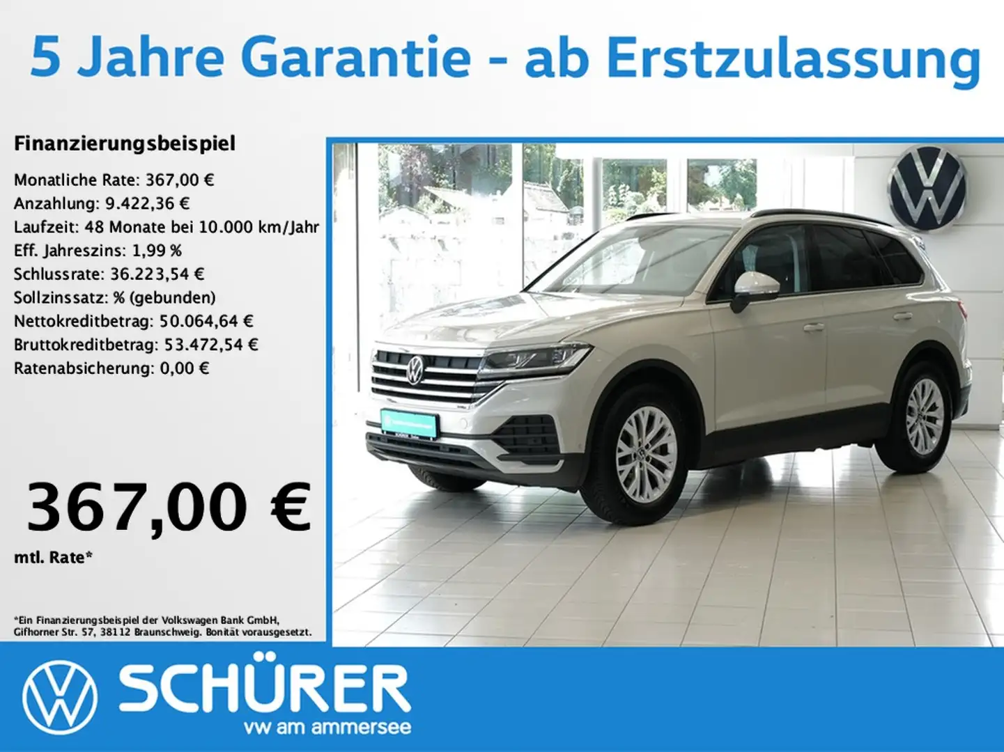 Volkswagen Touareg 3.0TDI 4Motion Luft AHK RKam Leder Beige - 1