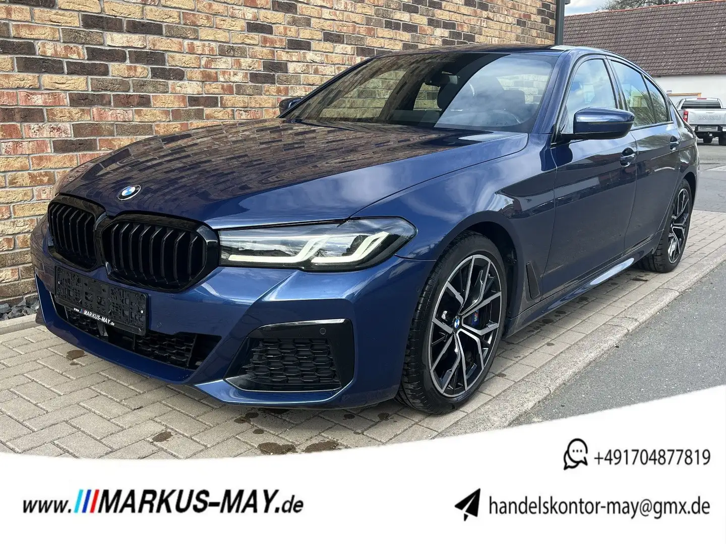 BMW 530 i M Sport HUD AHK CockpProf HiFi DriveAssPro Blauw - 1