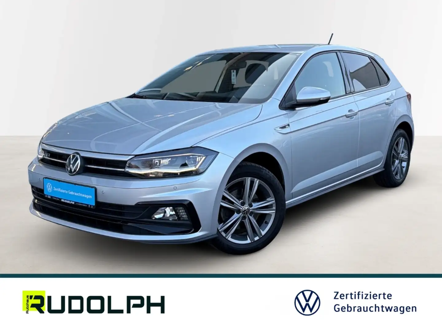 Volkswagen Polo Highline 1.0 TSI DSG LED Navi SHZ ACC PDCv+h Silber - 1