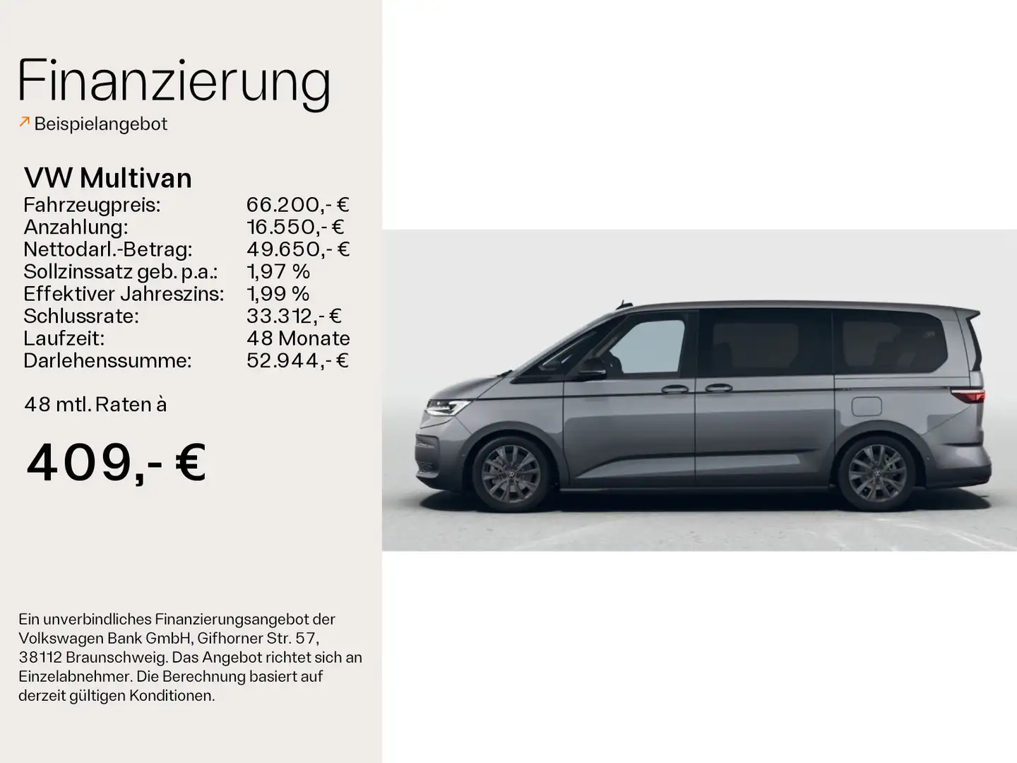 Volkswagen T7 Multivan GOAL TDI LÜ *AHK*Stand*Vis-a-Vis*IQ Gris - 2