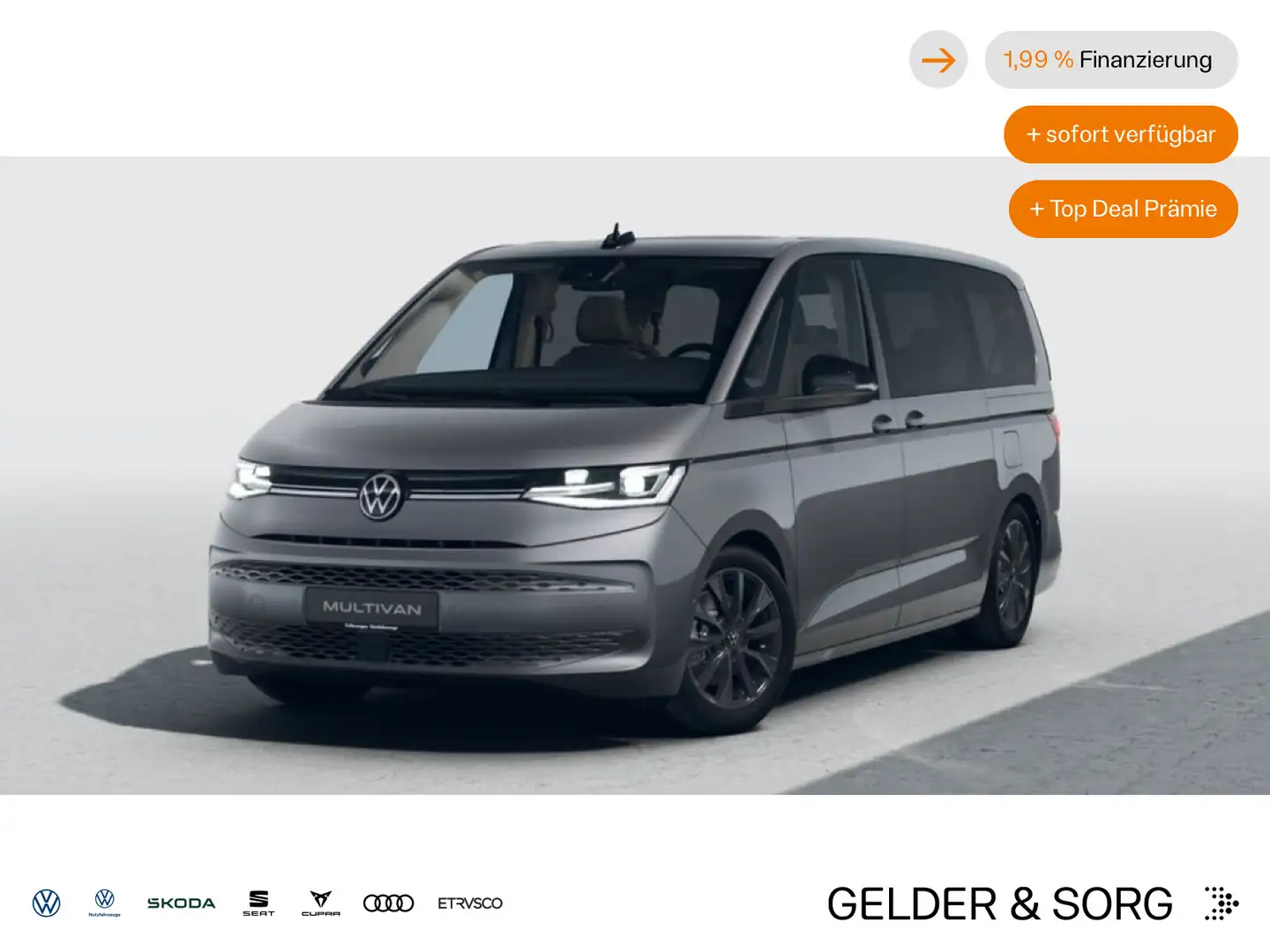 Volkswagen T7 Multivan GOAL TDI LÜ *AHK*Stand*Vis-a-Vis*IQ Gris - 1