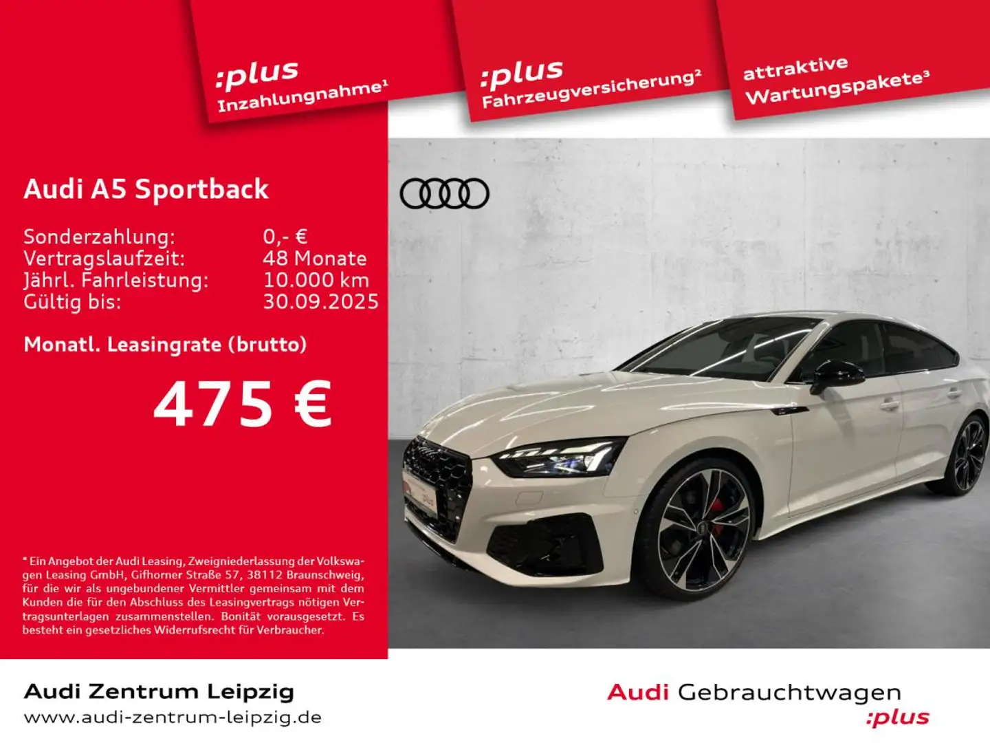 Audi A5 Sportback 40 TFSI S line qu. *Comp. Edition +* Weiß - 1
