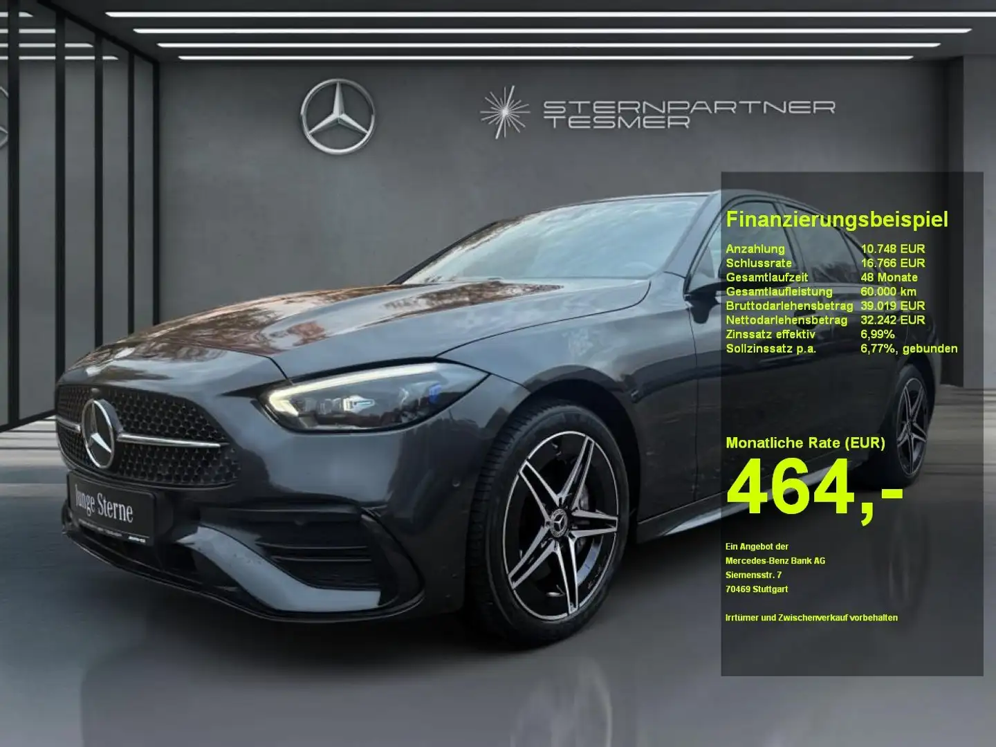 Mercedes-Benz C 300 e AMG+NIGHT+KAMERA+AHK+MBUX+PANO Grigio - 1