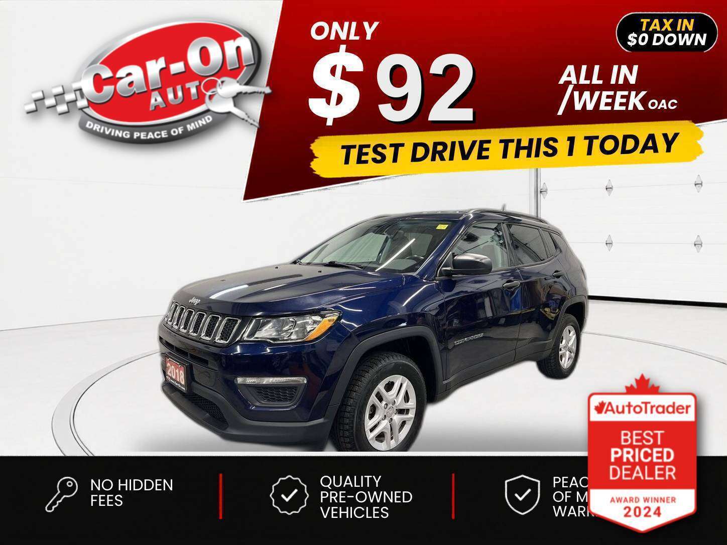 Blue 2018 Jeep Compass SUV / Crossover Four-Wheel Drive Automatic
