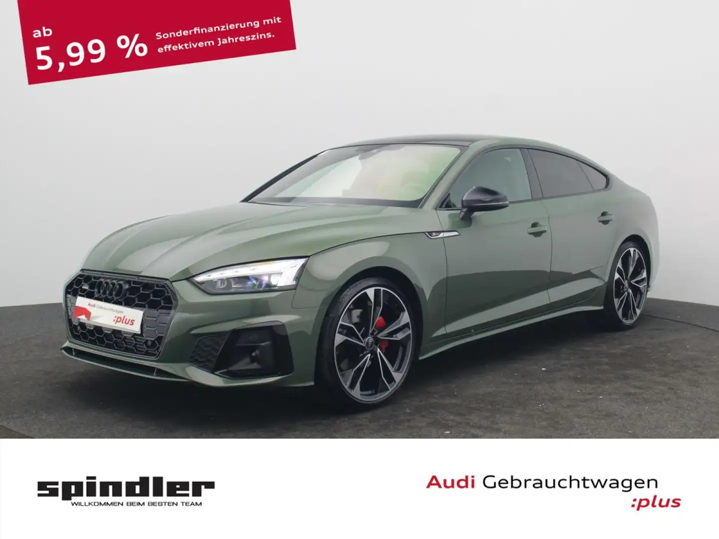 Audi A5 Sportback S-Line 40TFSI Quattro S-tronic/Pano Grün - 1