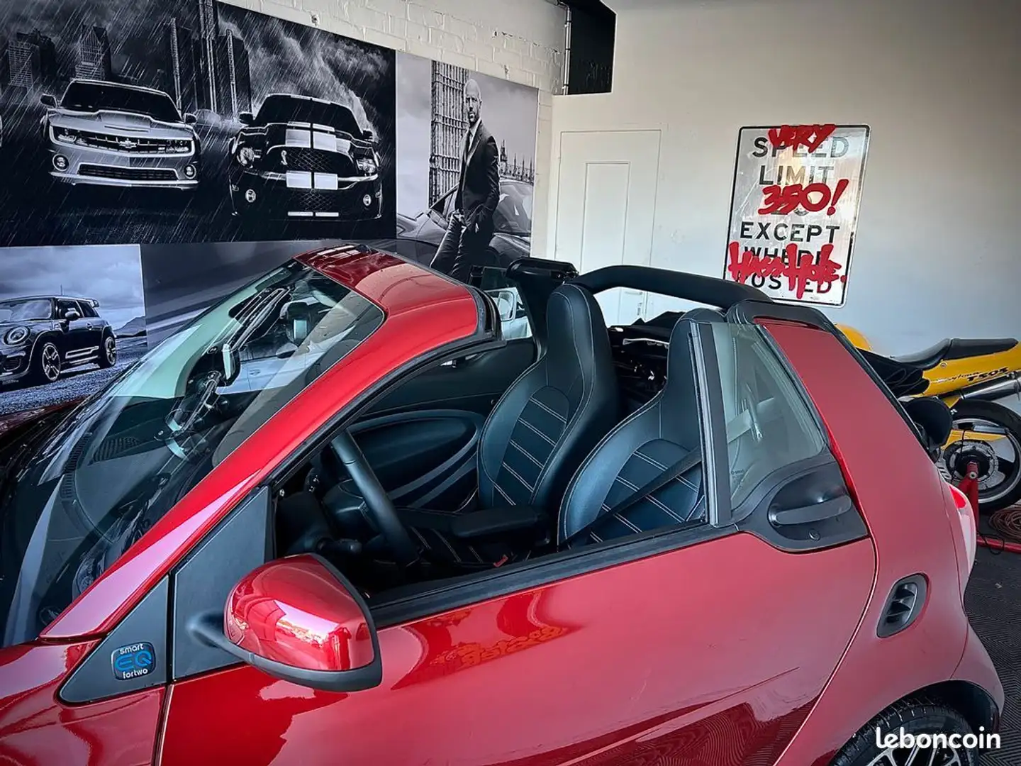 smart forTwo iii (2) cabrio electrique 60kw eq prime 17.6 kwh Rouge - 2