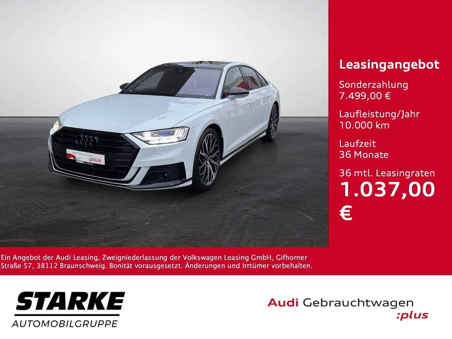 Audi S8 4.0 TFSI tiptronic quattro Weiß - 1