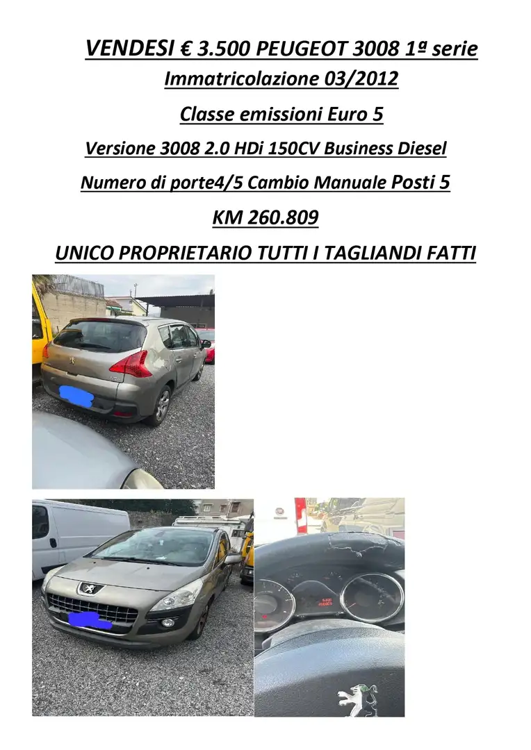 Peugeot 3008 BUSINESS Argento - 1
