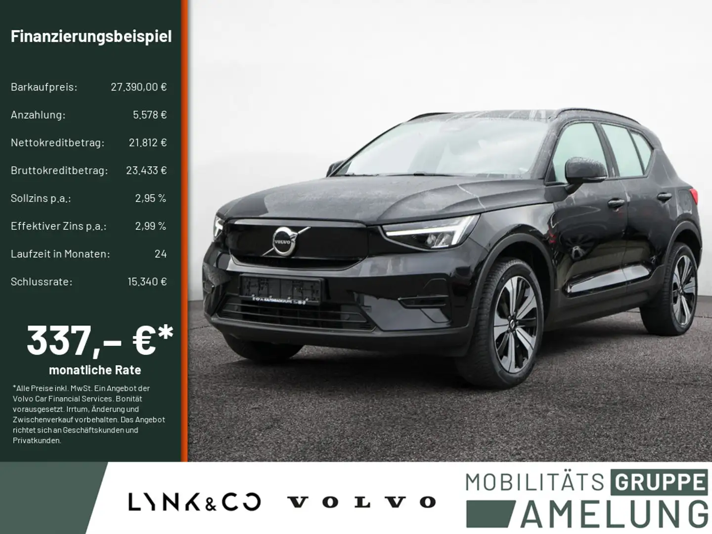 Volvo XC40 P8 Core Recharge Pure Electric 2WD LED Schwarz - 1