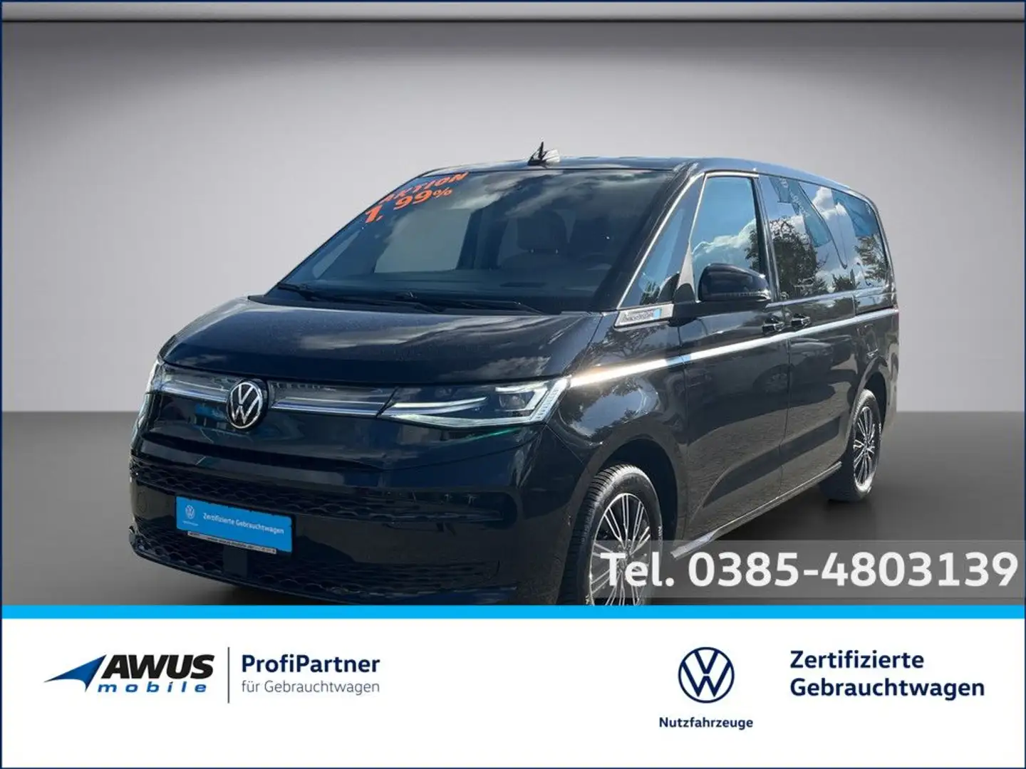 Volkswagen T7 Multivan Style LÜ 2.0TDI 110kW DSG 7-SITZER Schwarz - 1