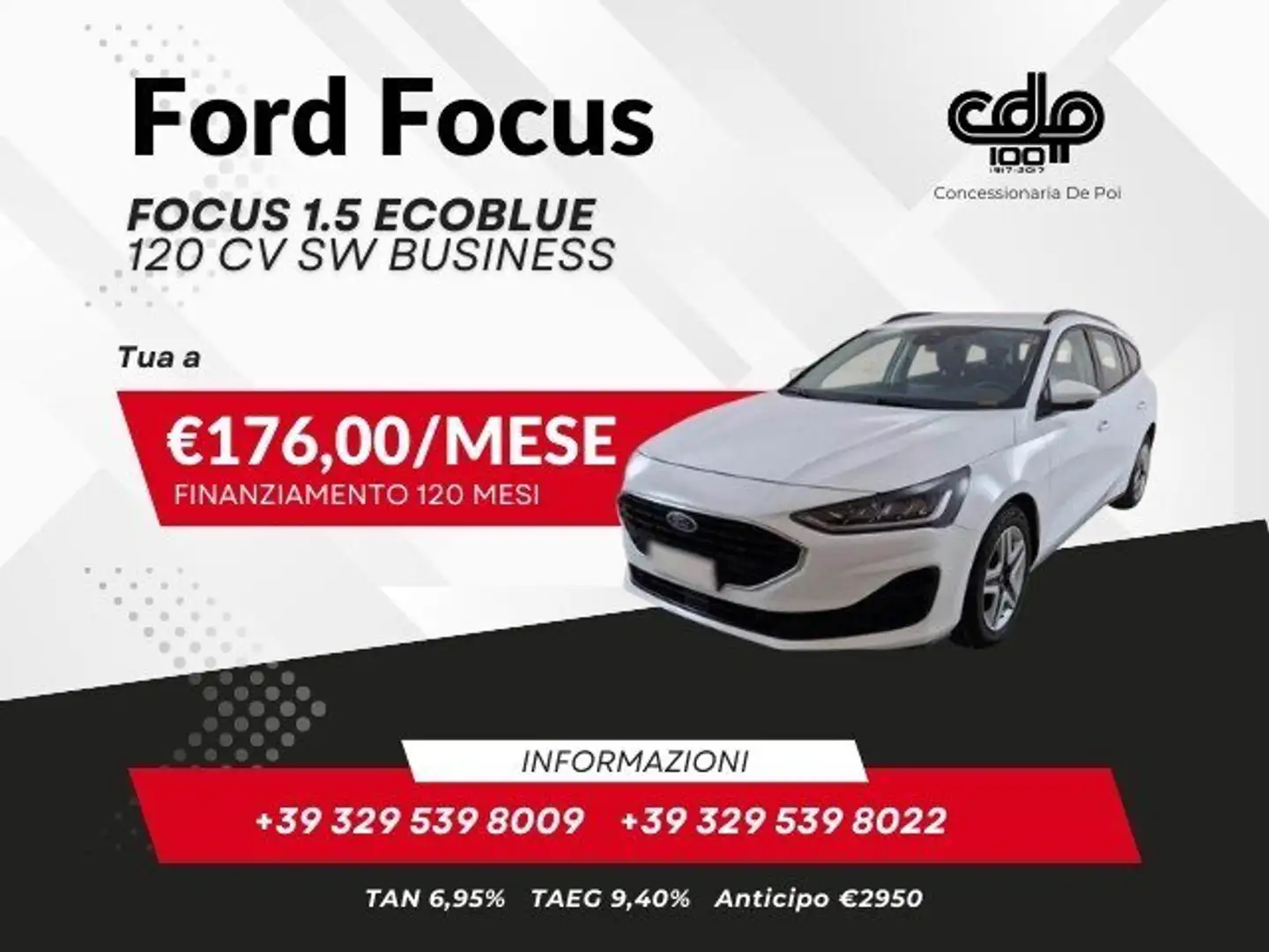Ford Focus Focus 1.5 EcoBlue 120 CV SW Business Blanco - 1