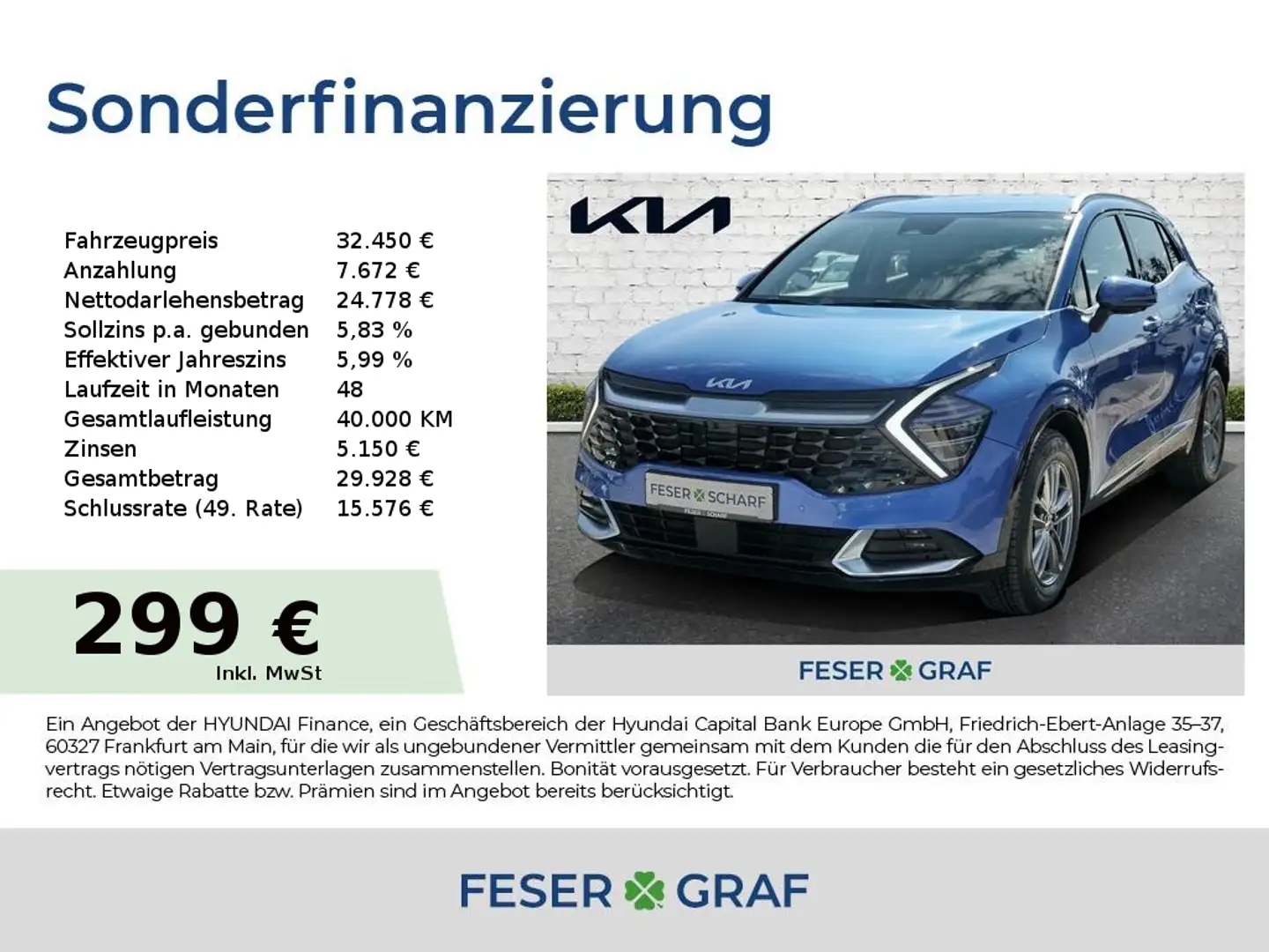 Kia Sportage 1.6T 180 AWD DCT SPIRIT LEDER DRIVE Blauw - 1