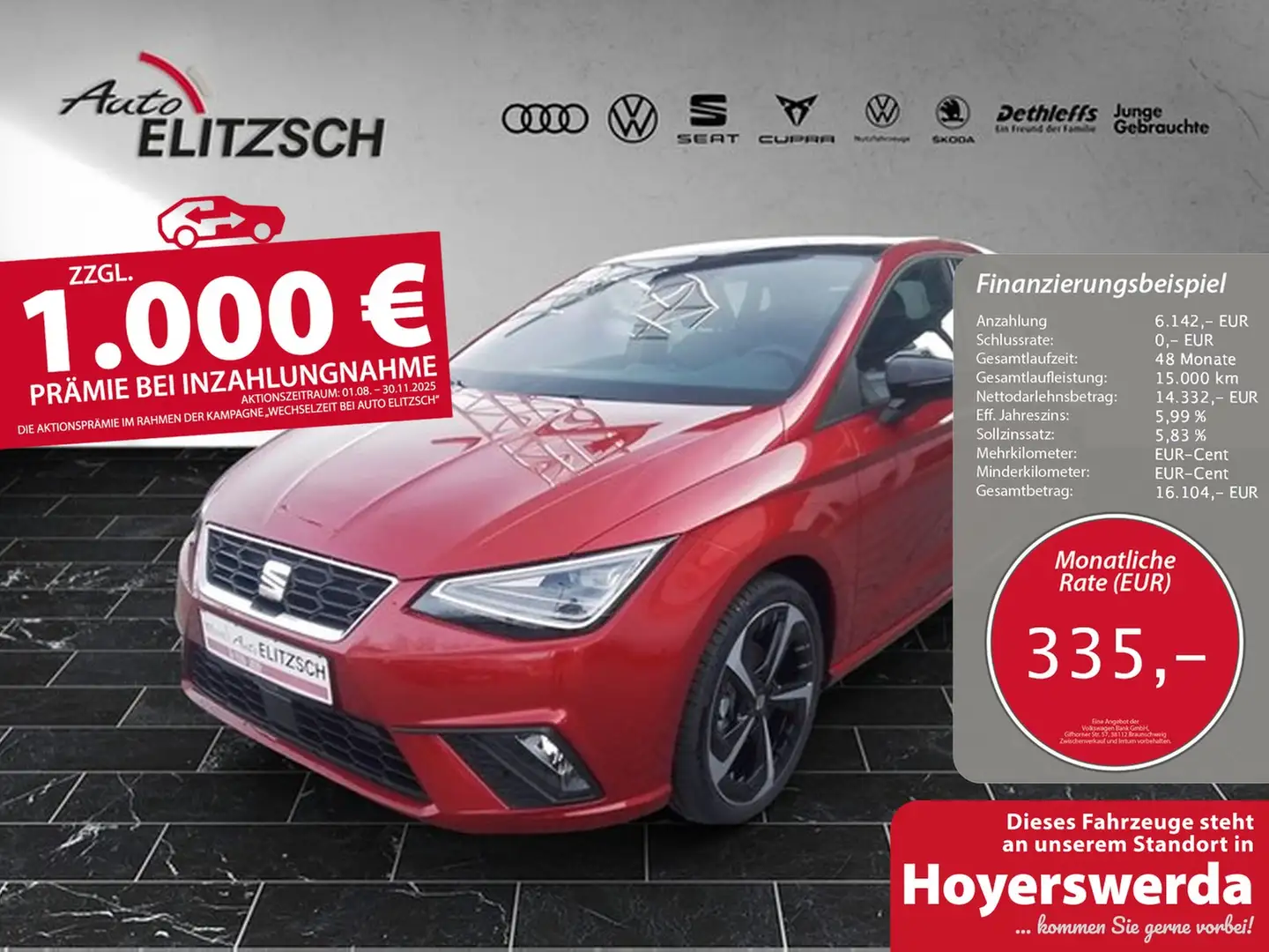 SEAT Ibiza FR 1.0 TSI DSG LED Pano 18'' Rot - 1